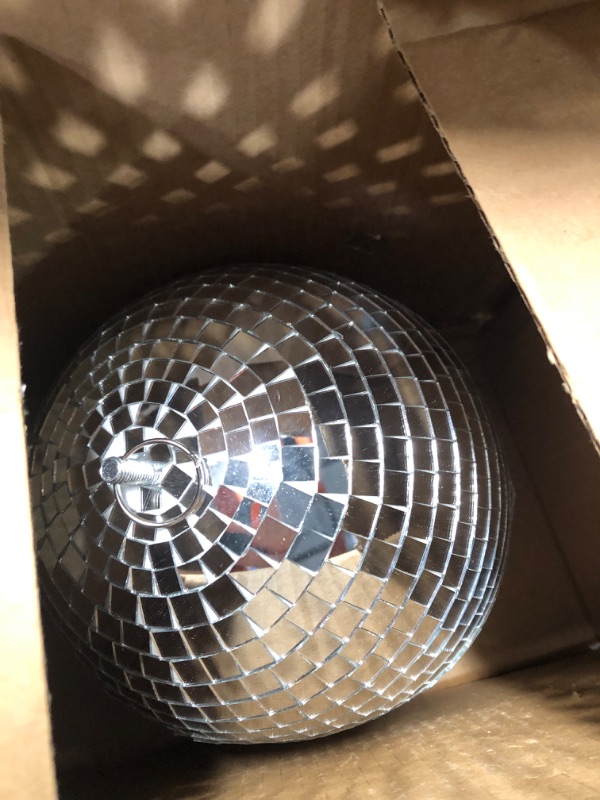 Photo 1 of (poetical set) 1 Large Disco Ball Small Hanging Mirror Disco Decorations for Party Wedding Dance and Music Festivals Decor Club Stage Props DJ Decoration