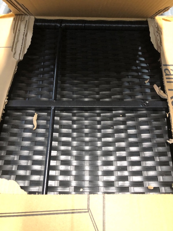 Photo 1 of (defective)(sold for parts) LEWIS&WAYNE Tall Planters for Outdoor Plants Handmade Wicker Large Rectangular Block Planter Box with Removable Liners