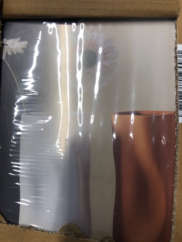 Photo 1 of (USED/FAIR) 16x20 Gray Picture Frame Wide Edge, No Mat, Plexiglass, Metal Aluminum Frame, Hanging Horizontally and Vetically