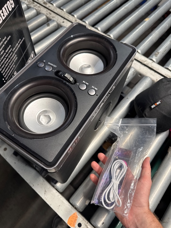 Photo 1 of (BROKEN) YIER Portable Bluetooth Speaker, 200W (Peak) Loud Sound Stereo with subwoofer, Fast Charging, 20H Playtime, Wireless TWS Speakers with LED Light for Party Camping Outdoor Beach