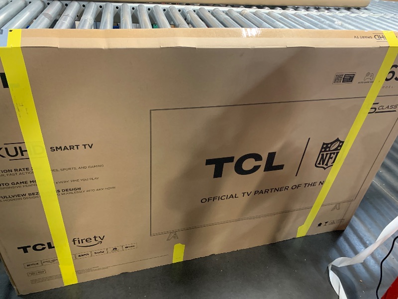 Photo 1 of ****DOES NOT TURN ON****TCL 65-Inch Class S5 UHD 4K LED Smart TV with Fire TV (65S551F, 2024 Model), Dolby Vision, HDR PRO+, Dolby Atmos, Alexa Built-in with Voice Remote, Apple AirPlay 2 Compatibility, Streaming Television
