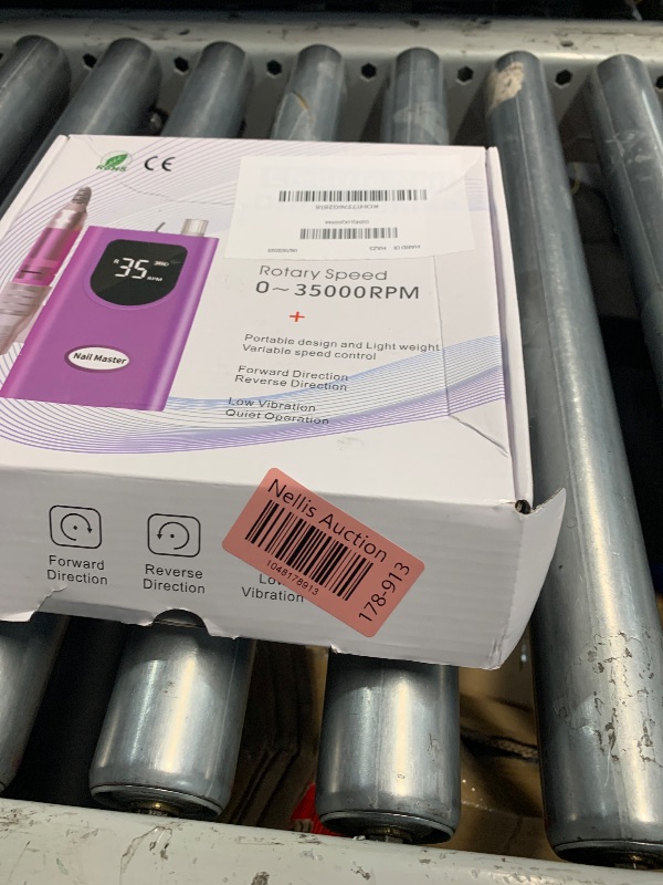 Photo 1 of ***(HEAVILY USED/ MINOR DAMAGE)***35000RPM Portable Nail Drill Machine, HoMove Professional Rechargeable Efile Nail Drill, Low Heat Electric Nail File for Acrylic Nail Natural Extension Poly Nail Gel