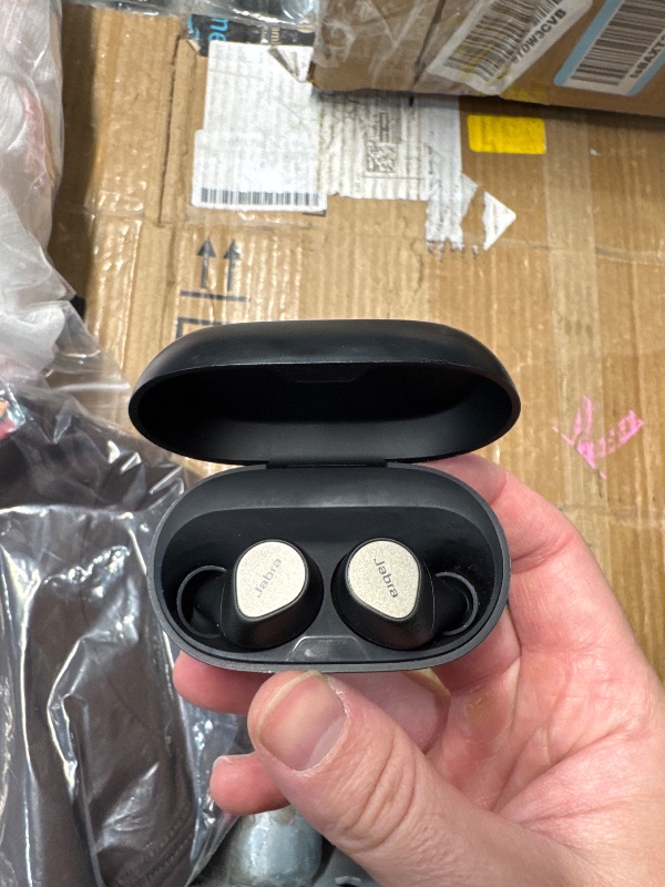 Photo 1 of (MISSING ACCESSORIES) (PARTIAL SET) (NON-FUNCTIONAL) Jabra Elite 7 Pro in Ear Bluetooth Earbuds - Adjustable Active Noise Cancellation True Wireless Buds in a Compact Design MultiSensor Voice Technology for Clear Calls - Titanium Black