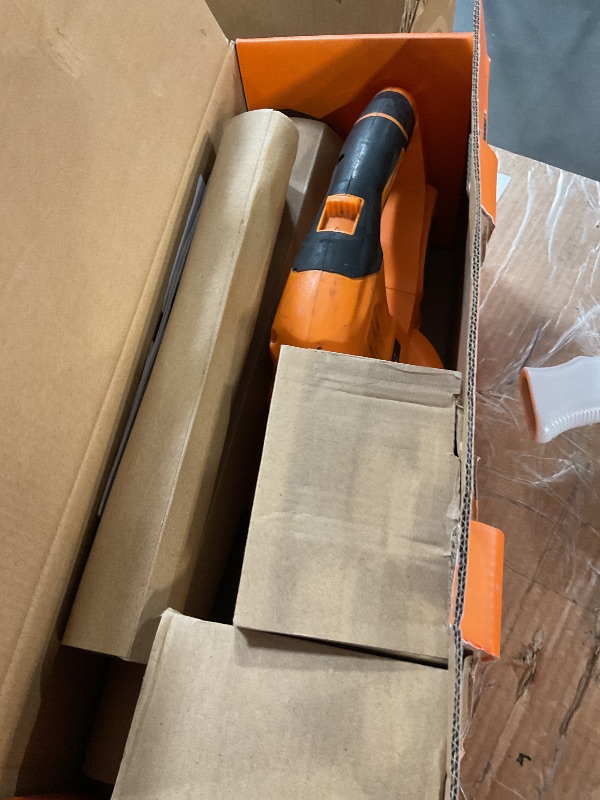 Photo 1 of ***(MISSING BATTERY)*** SnapFresh Cordless Leaf Blower - 20V Electric Leaf Blower with 2.0 Ah Battery and Charger - Lightweight 2-Speed Leaf Blower for Lawn Care and Yard/Garden/Patio Cleaning (Orange)