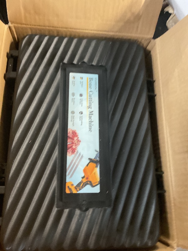Photo 1 of (USED/FAIR) Brushless Motor Electric Meat and Bone Saw, 3000mAh Handheld Butchering Tool with ?3 Upgraded Blades?- Home Butcher Saw Kit with 1 toolbox, 1 Battery