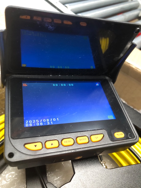 Photo 1 of (damaged)(sold for parts only) Sewer Camera 100FT,4.3" HD Screen,SYANSPAN 23mm Endoscope Camera with Light,16GB DVR, Portable Drain Camera with 8500mAh Battery,Ideal for Plumbers and Homeowners