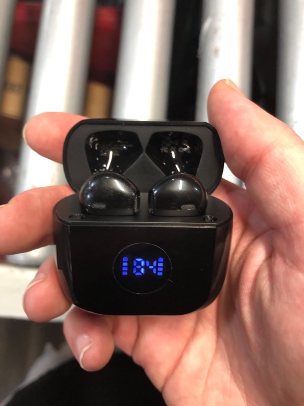 Photo 1 of (power tested) (usable t o test further) Wireless Earbuds, Bluetooth 5.4 Headphones HiFi Stereo, in Ear Earphones with 4 ENC Noise Cancelling Mics, 40H Playtime Ear Buds with Mini Case, IP7 Waterproof Bluetooth Earbuds with LED Display