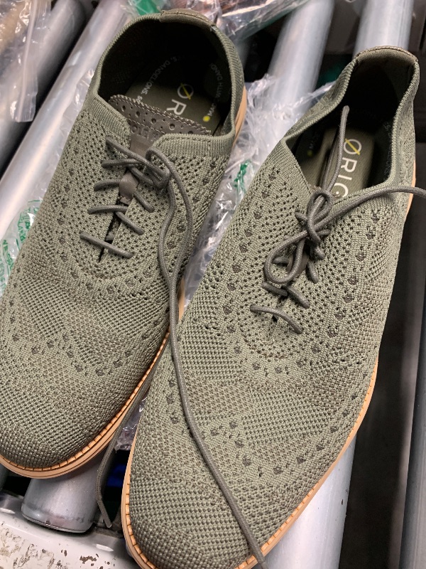 Photo 1 of (used)(see all images) Cole Haan Men's Zerogrand Remastered Stitchlite Wing Tip Oxford, Magnet/Black, 10.5