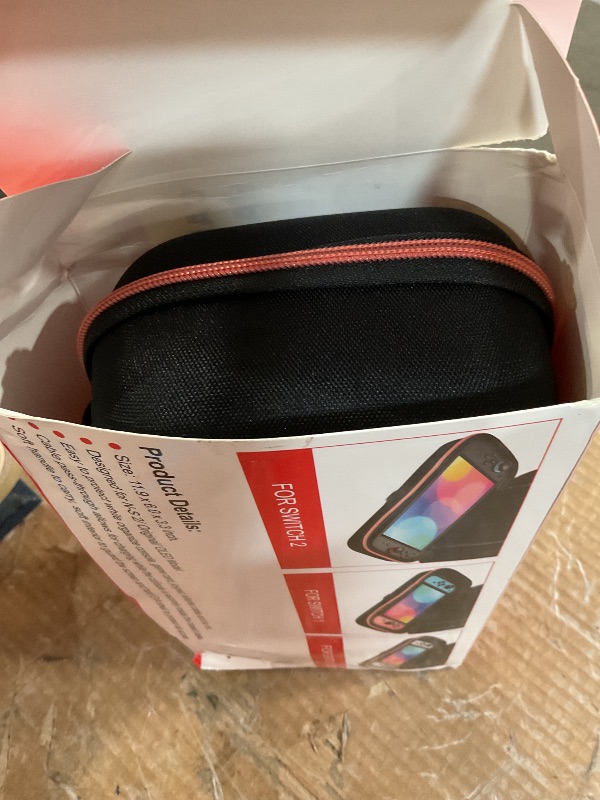 Photo 1 of [Charge inside] Carrying Case for Nintendo Switch 2 2025 / Switch OLED / Switch with Adapter and Joy-Con Storage, Travel Case for Switch 2 Console with 22 Game Card Storage, Carbon Black