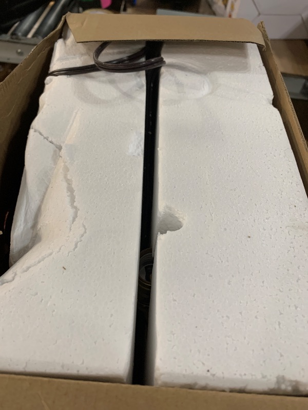 Photo 1 of (used)Rustic Farmhouse Metal Tray Floor Lamp For Living Room With Nightlight Vintage Tall Lamp With Linen Fabric Shade Industrial Standing Lamp 