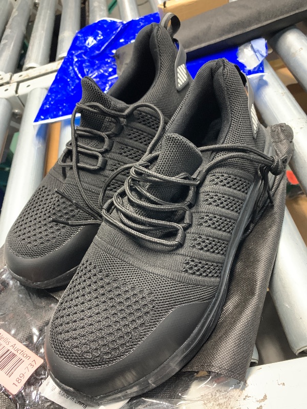 Photo 1 of (see all images) BAIYIJIA Steel Toe Shoes for Men Work Sneakers Air Cushion Construction Industrial Footwear Women Safety Footwear Black Size 10.5