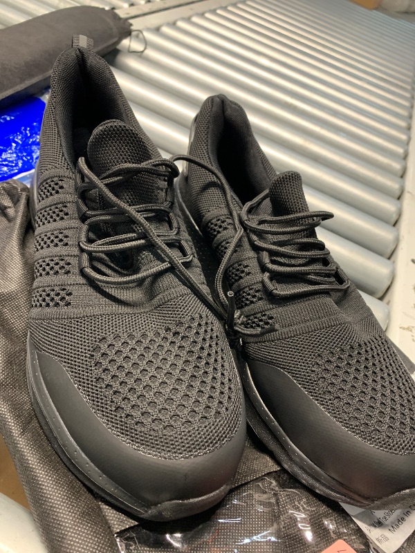 Photo 1 of (see all images) BAIYIJIA Steel Toe Shoes for Men Work Sneakers Air Cushion Construction Industrial Footwear Women Safety Footwear Black Size 10.5