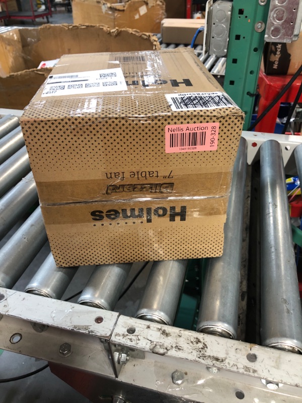 Photo 1 of HOLMES BLIZZARD 7" Table Fan, 2 Speeds, 3 Blades, 85° Oscillation, 20° Adjustable Head, Home, Bedroom and Office, Charcoal Matte