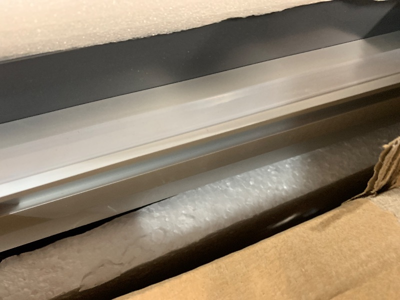 Photo 1 of ***DAMAGED - BOTTOM OF MIRROR DOESN'T WORK - SEE PICTURES***
48X30 LED Bathroom Mirror with Lights, Anti-Fog, Backlit + Front Lit, Lighted Bathroom Vanity Mirror for Wall, Memory Function, Dimmable, Tempered Glass, Shatter-Proof, ETL Listed