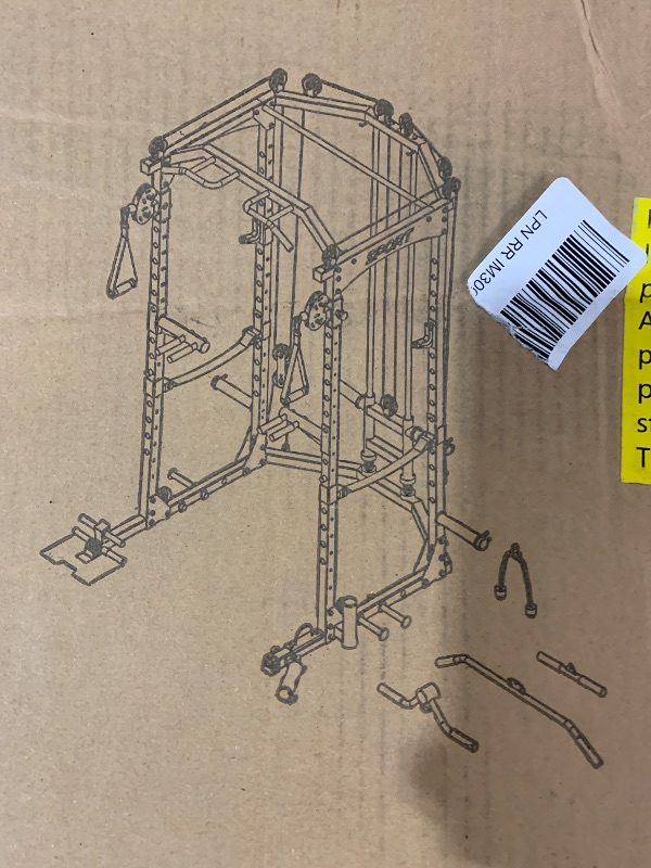 Photo 1 of (incomplete) Power Cage, Multi-Functional Power Racks for Home Gym with Cable Crossover System, 1600LBS Weight Capacity Fitness 
