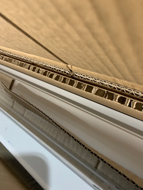 Photo 1 of ***DAMAGED - TILT WAND ATTACHMENT BROKEN - SEE PICTURES***
Vertical Hard Window Patio Blinds - White, 84" L x 78" W Ribbed & 3-1/2-Inch Vane - Easy Installation for All Patio Doors, Hardware Included - Aluminum Track for Durability, Anti-Static Slats