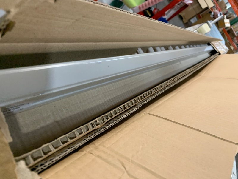Photo 1 of ***DAMAGED - TILT WAND ATTACHMENT BROKEN - SEE PICTURES***
Vertical Hard Window Patio Blinds - White, 84" L x 78" W Ribbed & 3-1/2-Inch Vane - Easy Installation for All Patio Doors, Hardware Included - Aluminum Track for Durability, Anti-Static Slats