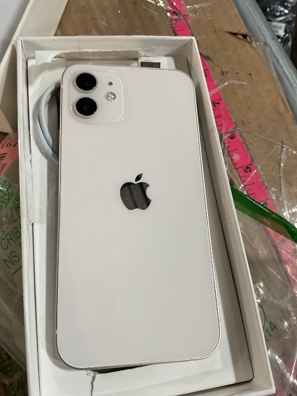 Photo 1 of (STUCK IN BOOT LOOP) (PARTS) (NON-FUNCTIONAL)  PERFECT COSMETICALLY* Apple iPhone 12, 64GB, White - Fully Unlocked (Renewed)
