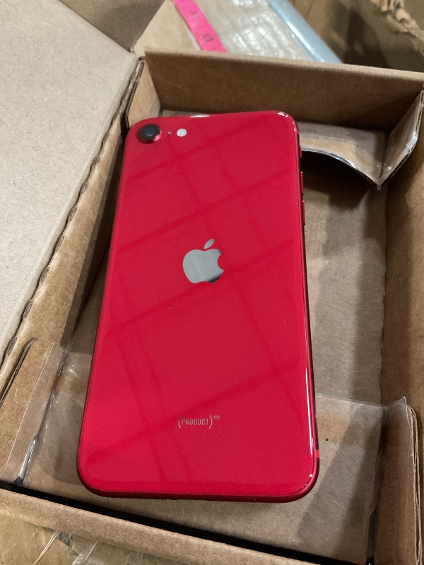 Photo 1 of (POWER TESTED) (POWERS OFF QUICKLY) (DAMAGED)  COULDN’T TEST FURTHER* Apple iPhone SE (2nd Generation), US Version, 128GB, Red - Unlocked (Renewed)