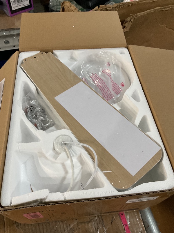 Photo 1 of (PARTIAL SET) (UNTESTED) addlon Ceiling Fans with Lights, 42 Inch Low Profile Ceiling Fan with Light And Remote Control, Flush Mount, Reversible, 3CCT, Dimmable, Quiet, White Small Ceiling Fan for Bedroom Indoor/Outdoor Use