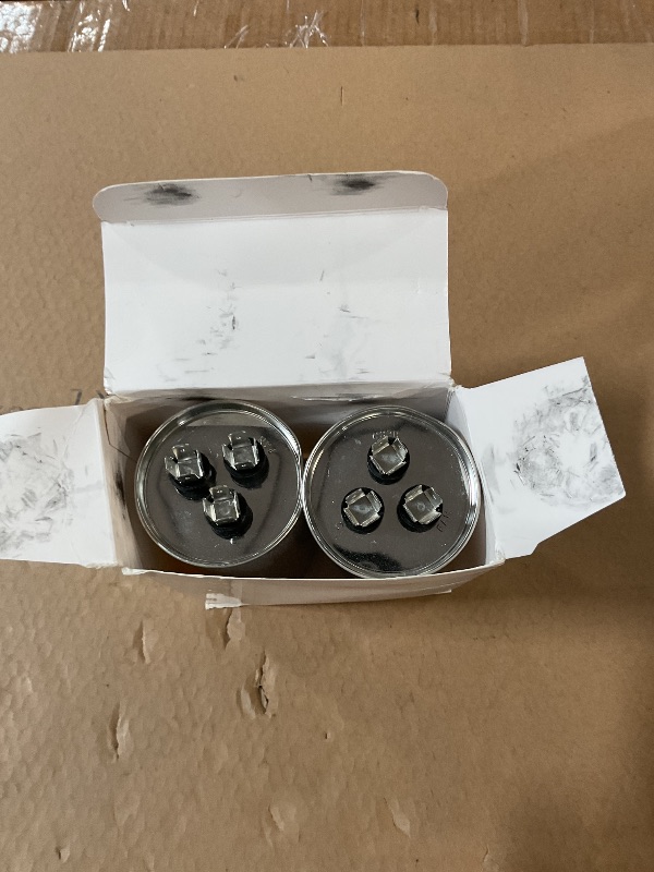 Photo 1 of [UL Certified] BlueStars 2 Packs 45+5 uF 45/5 MFD 370V or 440V Round Dual Circular Run Capacitor CBB65 50/60 Hz - Compatible for AC Motor Run or Fan Start or Condenser Straight