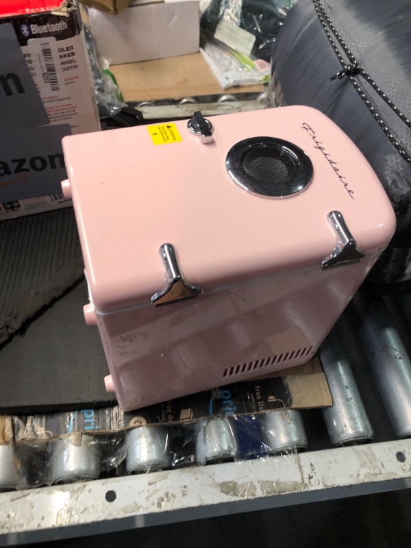 Photo 1 of (PARTS) (NOT FUNCTIONAL) Frigidaire Retro Mini Compact Beverage Cooler, Great for Keeping Office Lunch Cool! (Built-in Bluetooth Speaker)