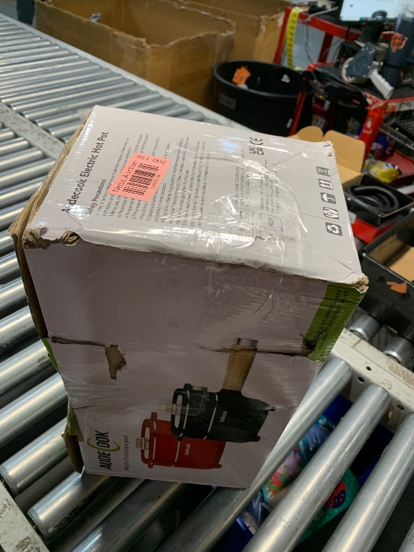 Photo 1 of ***(PARTS ONLY/ NON FUNCTIONAL/ SEE NOTES)***Audecook Hot Pot Electric 2L, Cermic Glaze Non-Stick Frying Pan 8 Inch, Portable Travel Cooker for Ramen/Steak/Fried Rice/Oatmeal/Soup, with Dual Power Control (Silicone Spatula Included)