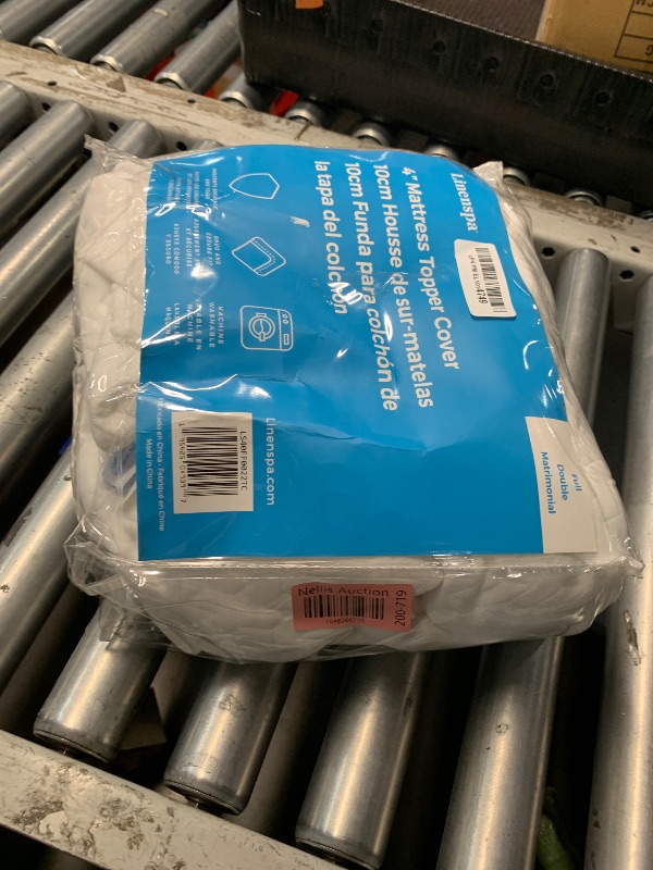 Photo 1 of Linenspa 4 Inch Mattress Topper -Cover Full –Cover Only –Machine Washable – Breathable – Non Slip –Cover for Mattress Topper with Zipper – Topper -Cover Only White