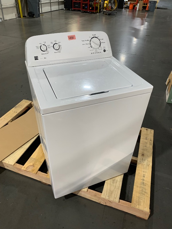 Photo 1 of TRUCK/TRAILER PICK UP ONLY**
Kenmore Top-Load Washer with Dual Action Agitator, Stainless Steel Top Loader Laundry Washing Machine, 3.5 cu. ft. Capacity White