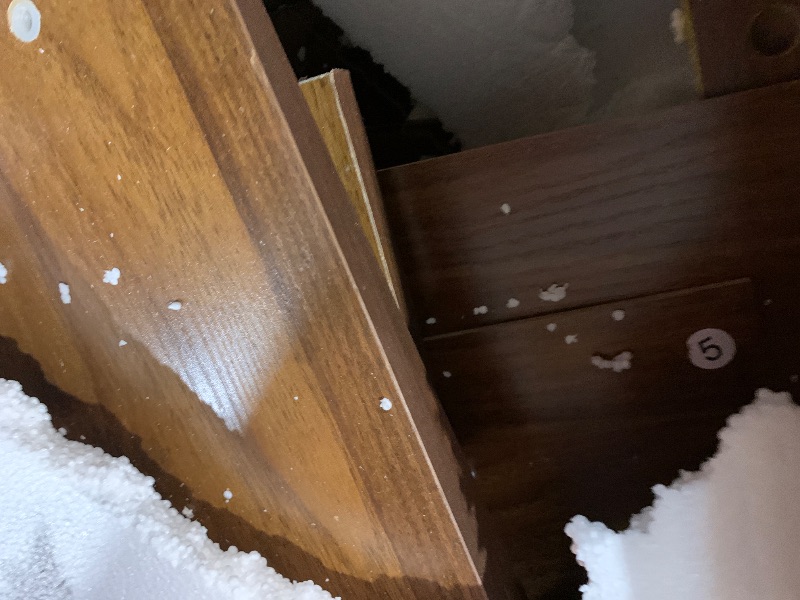 Photo 1 of (FOR PARTS)(MISSING SCREWS & LEGS) Chrangmay 6 Drawer Dresser,47" Wide Mid Century Chest of Drawers,Wooden Bedroom Drawer Dresser with 6 Storage Drawers for Bedroom,Living Room,with Anti-Tipping Device,Walnut.HT16