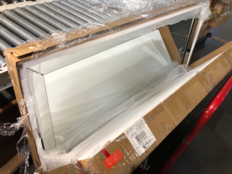 Photo 1 of ***DAMAGED - FRAME CRACKED - SEE PICTURES***
901813 30"X 70" Floor Mirror with Beveled Silver Frame Rectangular Shape and Clear Mirror Surface in Silver