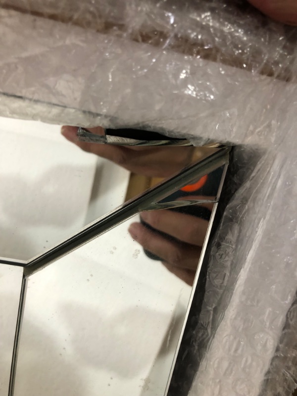 Photo 1 of ***DAMAGED - FRAME CRACKED - SEE PICTURES***
901813 30"X 70" Floor Mirror with Beveled Silver Frame Rectangular Shape and Clear Mirror Surface in Silver
