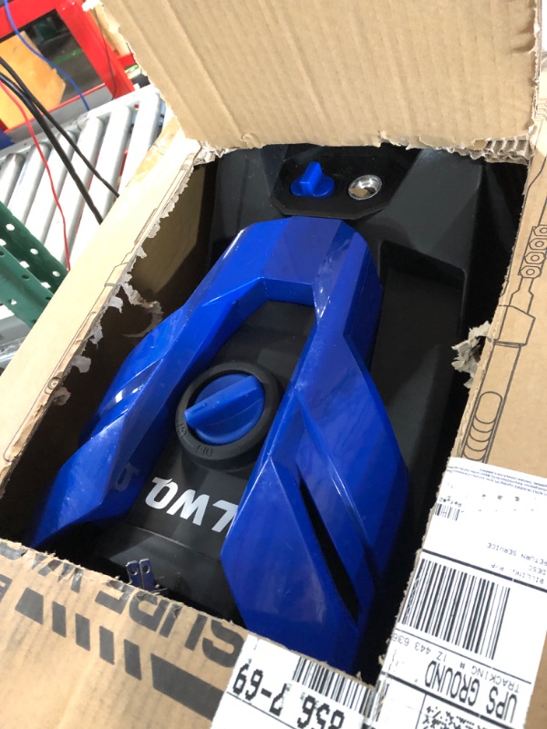 Photo 1 of ***** SEE COMMENTS****      Electric Pressure Washer, 2.5 GPM Power Washer with 4 Quick Connect Nozzles, High Pressure Cleaning Machine with Foam Cannon for Cars/Fences/Driveways/Patios/Home Cleaning (Blue)