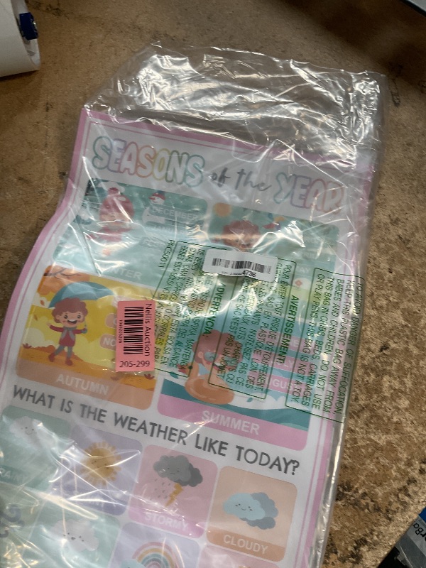 Photo 1 of 18 Pastel Educational Posters, 1-3-5 - Laminated Learning Posters for Pre-K and Kindergarten, ABC Chart, Numbers, Colors, Shapes, Days of The Week,Classroom Supplies Decor