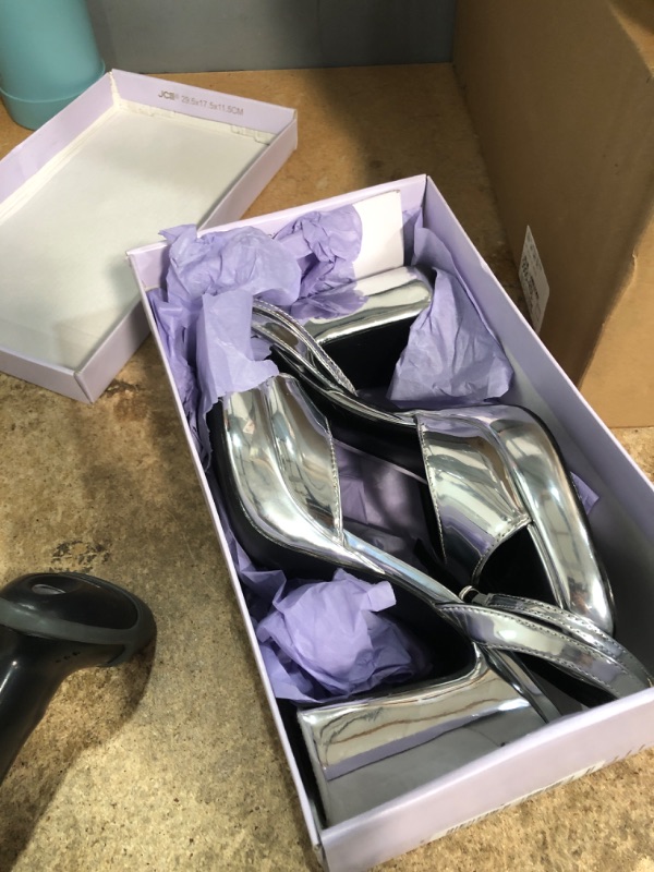 Photo 1 of ****PARTS ONLY*****Madden Girl Women's Caicos Platform, Silver Metal, 9.5