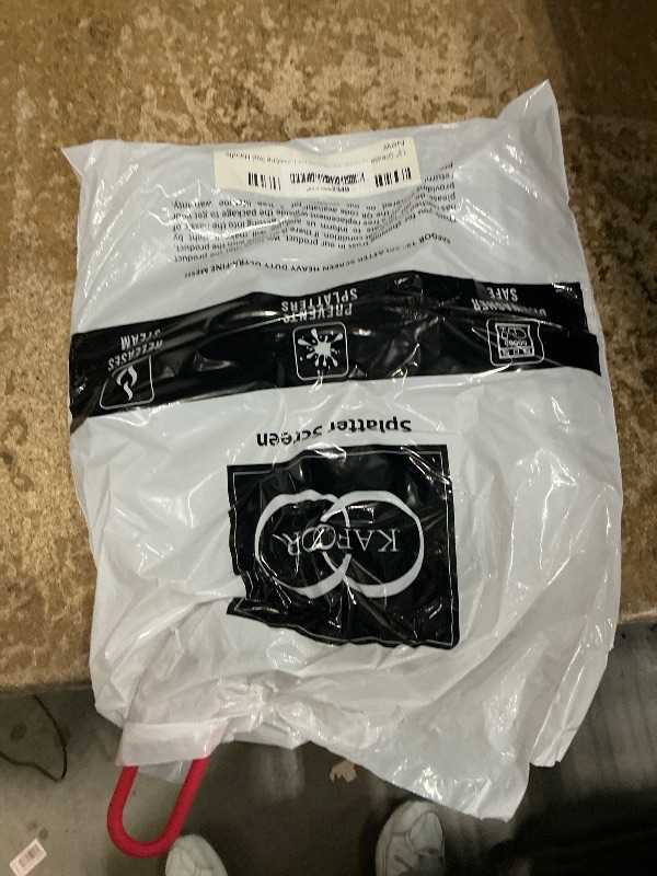 Photo 1 of 13" Grease Splatter Screen for Cooking | Stainless Steel Oil Splatter Guard and Ultra-Fine Mesh Protects Skin from Burns | Silicone Red Handle