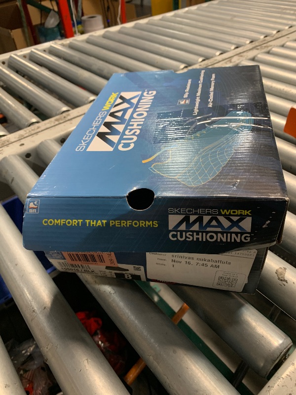 Photo 1 of ***(HEAVILY USED/ MINOR DAMAGE)***Skechers Women's Relaxed Fit Max Cusioning Elite SR Outsole Health Care Professional Shoe, Black, 8