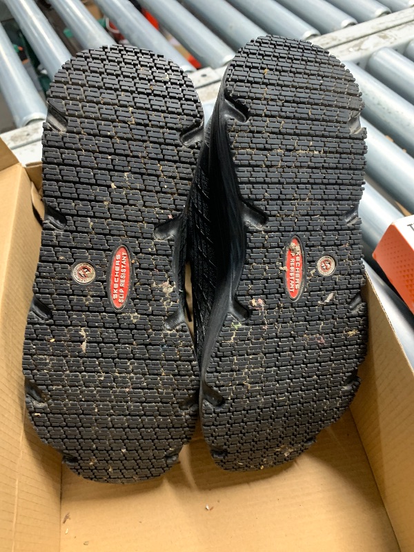 Photo 1 of ***(HEAVILY USED/ MINOR DAMAGE)***Skechers Women's Relaxed Fit Max Cusioning Elite SR Outsole Health Care Professional Shoe, Black, 8