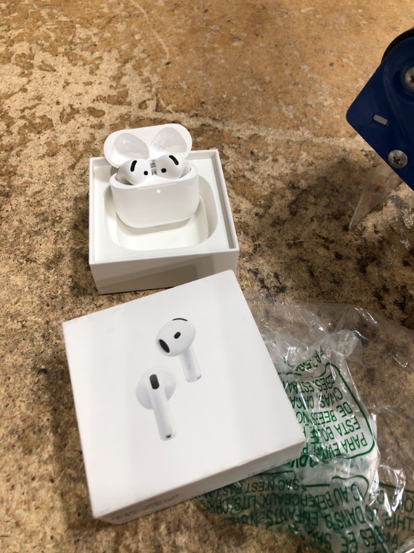 Photo 1 of *ACCOUNT LOCKED* Apple AirPods 4 Wireless Earbuds, Bluetooth Headphones, with Active Noise Cancellation, Adaptive Audio, Transparency Mode, Personalized Spatial Audio, USB-C Charging Case, Wireless Charging, H2 Chip