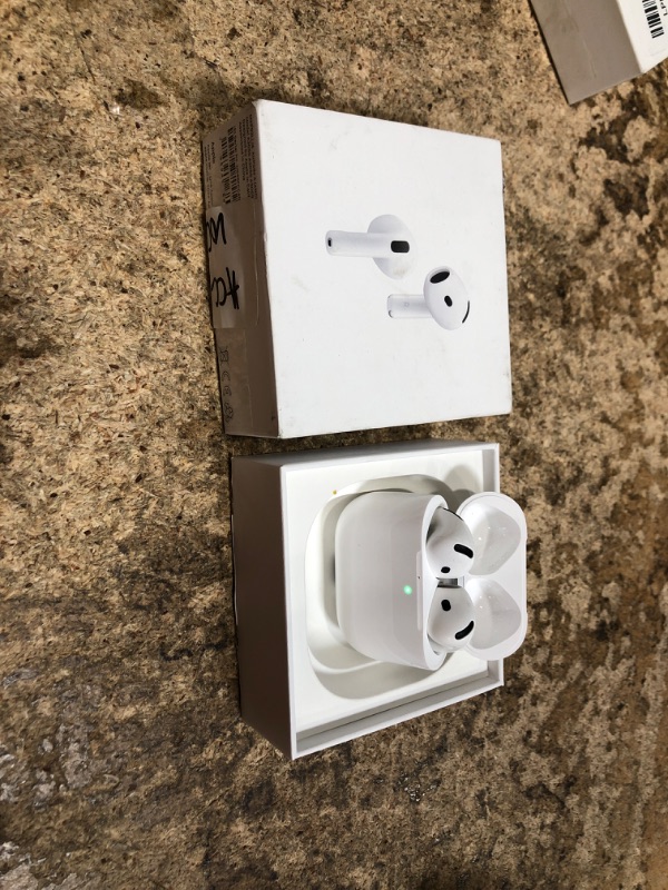 Photo 1 of *ACCOUNT LOCKED* Apple AirPods 4 Wireless Earbuds, Bluetooth Headphones, with Active Noise Cancellation, Adaptive Audio, Transparency Mode, Personalized Spatial Audio, USB-C Charging Case, Wireless Charging, H2 Chip