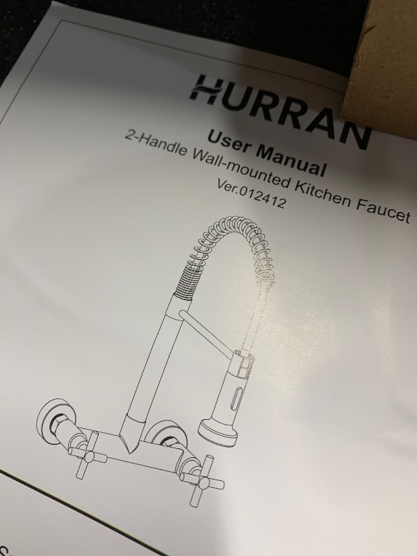 Photo 1 of (see all images) Kitchen Faucet, Hurran Brushed Nickel Kitchen Sink Faucet