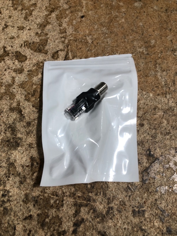 Photo 1 of *ONLY 1* BERANMEY RF to RJ45 Converter Adapter, 2 Pack F Female to RJ45 Male Ethernet Adapter Coaxial Coupler Coax Straight Connector
