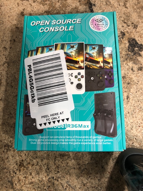 Photo 1 of 2025 Upgraded R36MAX Retro Handheld Game Console,128GB Built-in 22,000+ Classic Games,Portable Open Source Linux System,4.0-inch 4K HD IPS Screen & Video Player (Gray 128G)