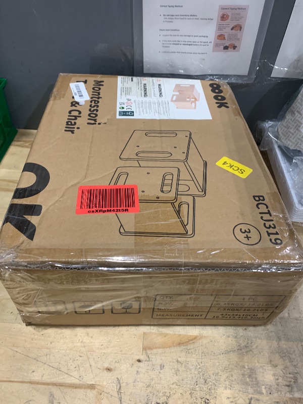 Photo 1 of ***PARTS ONLY***OOOK Montessori Weaning Table and Chair Set, Kids Activity Table and Chair Set with Fence for Read, Play Toys, Snack Time, Step Stool, 1-3 Year Old Kids Montessori Furniture