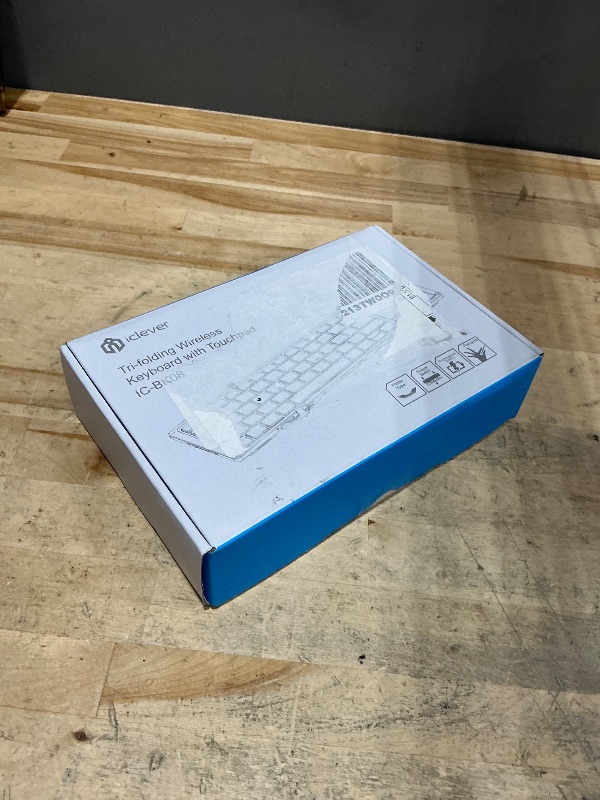 Photo 1 of iClever Foldable Keyboard, BK08 Bluetooth Keyboard with Sensitive Touchpad (Sync Up to 3 Devices), Tri-Folding Pocket-Sized for Windows Mac Android iOS