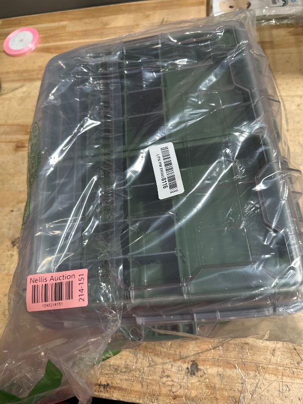 Photo 1 of THKFISH Waterproof Tackle Box, Portable Fishing & Tackle Storage Box with Two 3500 Stowaway Boxes and Removable Dividers, Premium Tackle Box, Thicker Floating Airtight Stowaway,Pink/Green/Blue/Grey