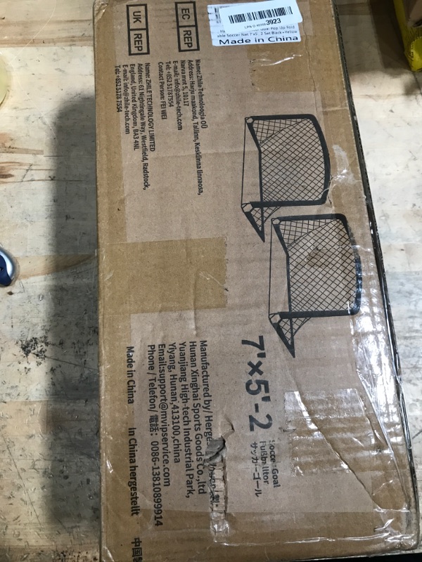 Photo 1 of **FOR PARTS ONLY/MISSING ASSEMBLY PIECES** Happy Jump Soccer Goal Pop Up Foldable Soccer Net for Backyard 7'x5', 2 Set