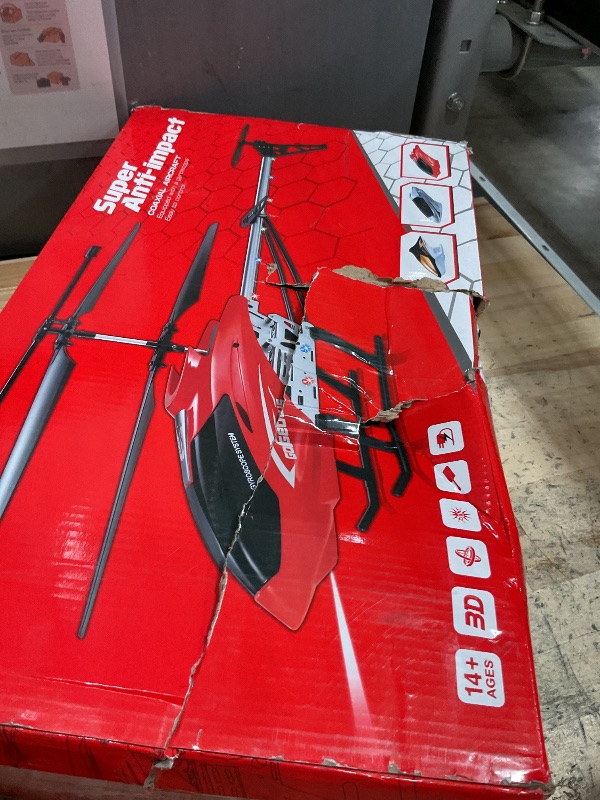 Photo 1 of **Parts Only** SREJNGL Large 75CM RC Helicopter Beginner Kids Toy 3.5CH Alloy LED Lights Remote Control Helicopter for Boys 8-12 Electric Remote Control Aircraft Airplane for Children Adults Gifts(2 Batteries
