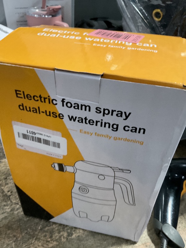 Photo 1 of *** PARTS ONLY ***Electric Foam Sprayer Car Wash, 60PSI Foam Sprayer Auto Pressurized with 2 Nozzles(Foam/Water Stream), Built-in 7.4V Pump, 2x2000mAh Battery, for Car Wash, Window Cleaning, Garden&Home Use-68oz/2L