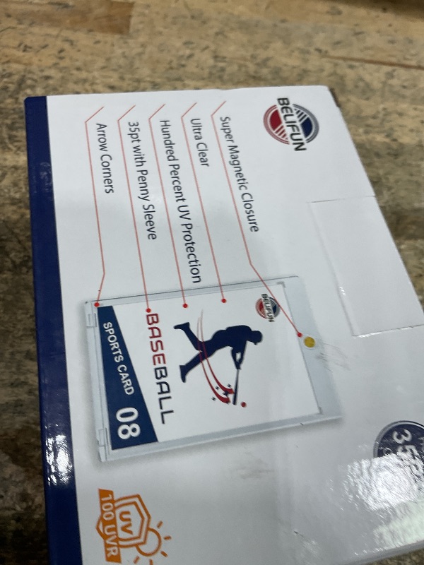 Photo 1 of 20-Pack One Touch Sleeved-Card Magnetic-Holders - 35PT Trading Card Holders, UV Protection Clear Acrylic Card Cases, Magnet Case Protectors for Game Cards, Baseball Cards, Sports Cards, Standard Cards